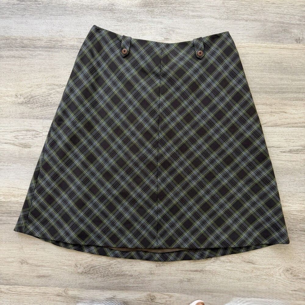 Vintage Aeropostale Plaid Wool Skirt 90s Grunge Dark Academia School Girl 10